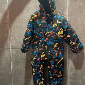 Winter print one piece snowsuit 18-24m.
